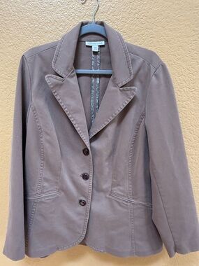 Coldwater Creek Women's Taupe Tailored Blazer - Plus 18